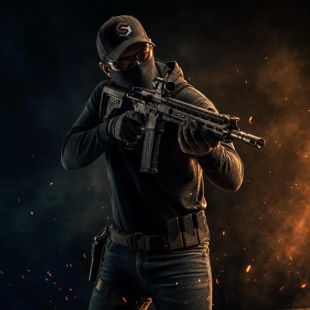 Strzelec z karabinem AR-15 – hero ShooterShape